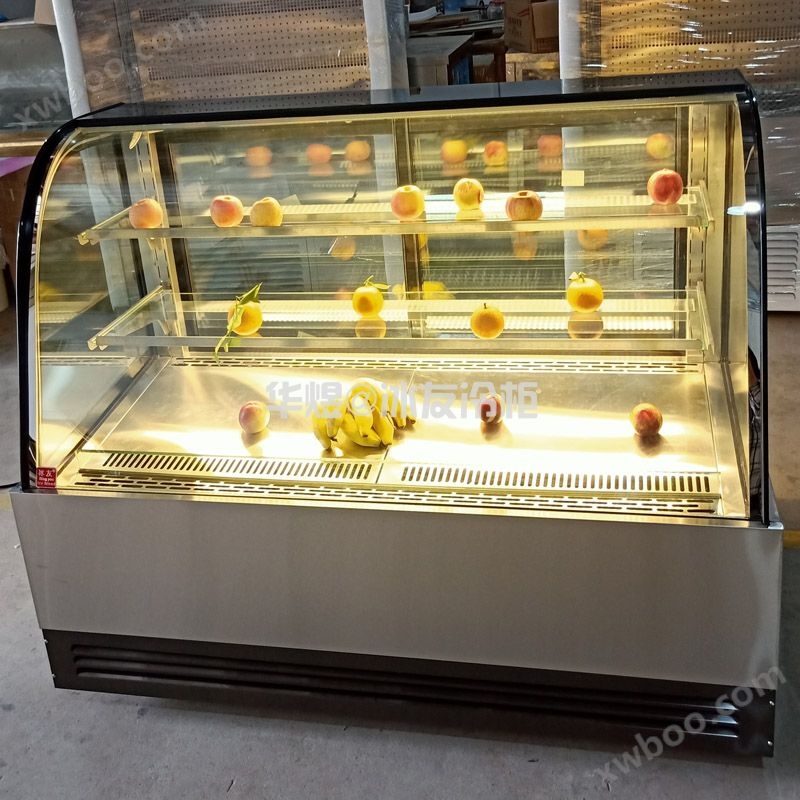 弧形蛋糕柜水果饮料冷藏展示柜西点甜品保鲜柜(图1)