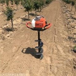 新技术土壤种树挖坑机 蔬菜棚立柱打孔机 四冲程手推车挖坑机