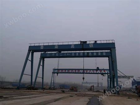 福建福州龙门吊起重机制造厂家 50吨门式起重机轨道铺设